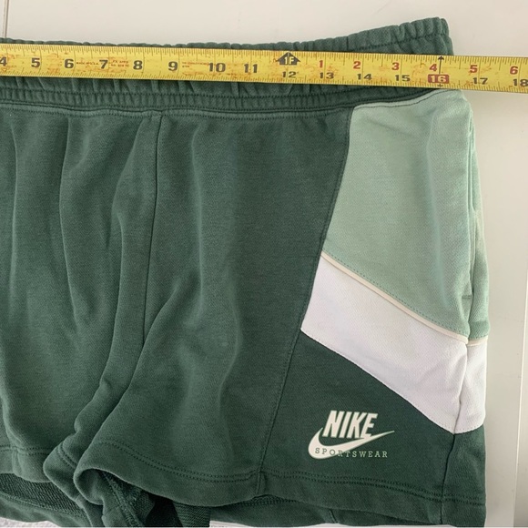 Nike Green Color Block Cotton Shorts Size Large - Picture 10 of 12